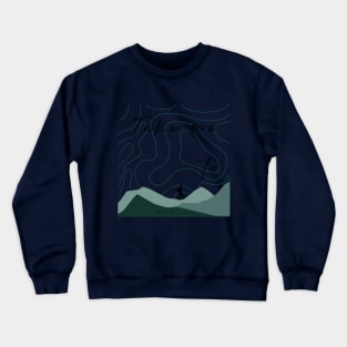 take me to with topography mountain design Crewneck Sweatshirt